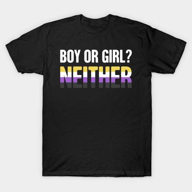 Funny Non-Binary Pride | Gender Identity Genderqueer T-Shirt by MeatMan